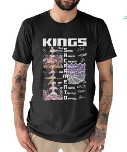 Sacramento Kings Team Players 2024 Signatures Shirt