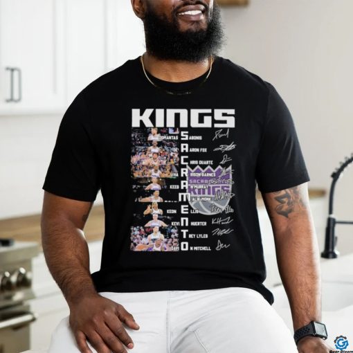 Sacramento Kings Team Players 2024 Signatures Shirt