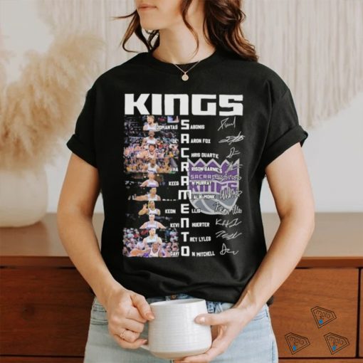 Sacramento Kings Team Players 2024 Signatures Shirt