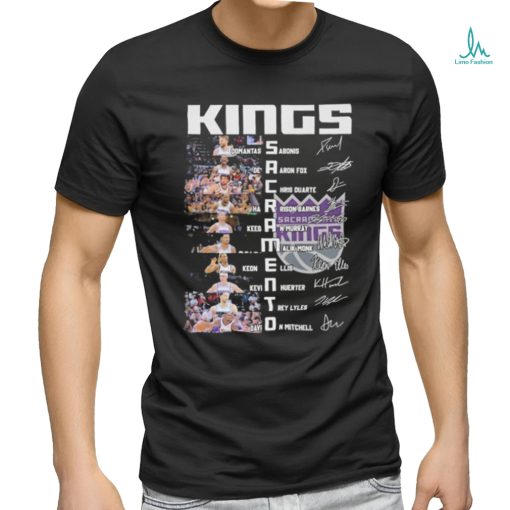 Sacramento Kings Team Players 2024 Signatures Shirt