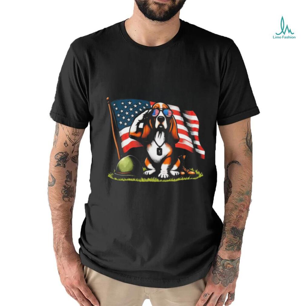 Salute Basset Hound Usa Flag Memorial Day 4th Of July Shirt Salute Basset Hound Usa Flag Memorial Day 4th Of July Shirt