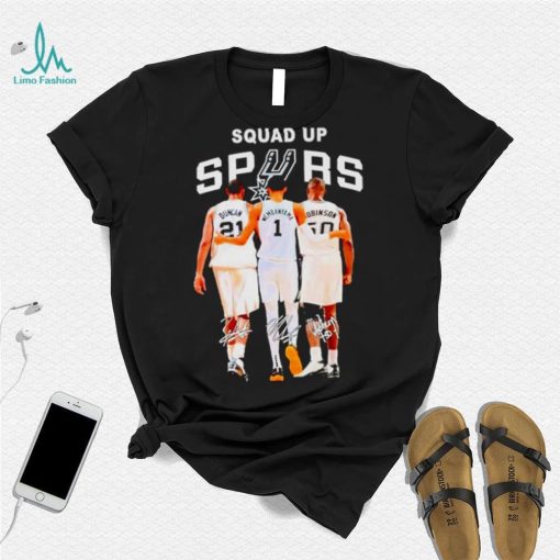 San Antonio Spurs Basketball team squad up spurs signatures shirt
