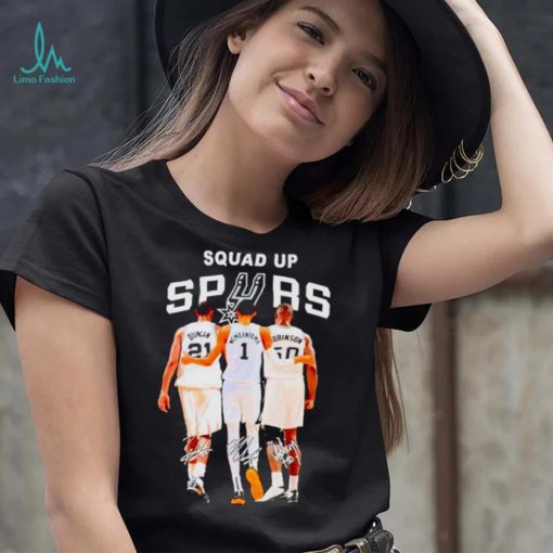 San Antonio Spurs Basketball team squad up spurs signatures shirt