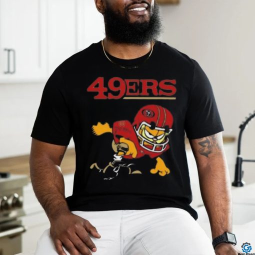 San Francisco 49ers Garfield Cat Grumpy Football Player T Shirt