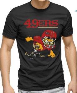 San Francisco 49ers Garfield Cat Grumpy Football Player T Shirt