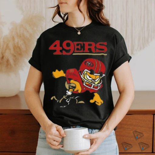 San Francisco 49ers Garfield Cat Grumpy Football Player T Shirt