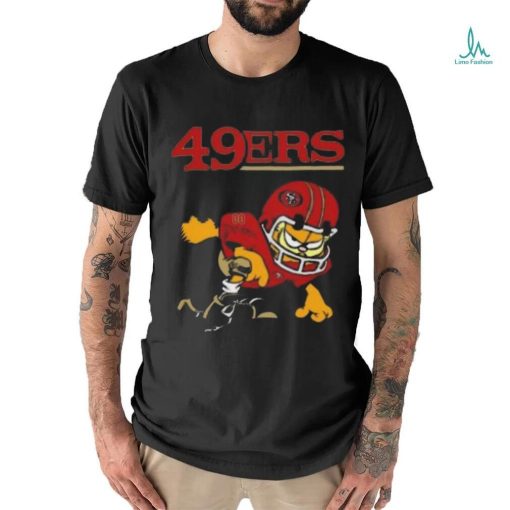 San Francisco 49ers Garfield Cat Grumpy Football Player T Shirt