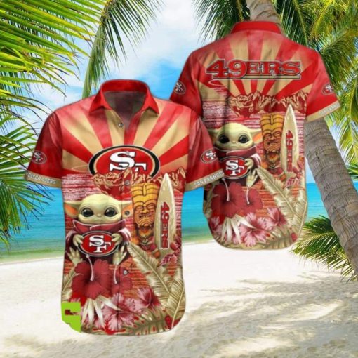 San Francisco 49ers NFL Baby Yoda Tropical Aloha Hawaiian Shirt Gifts For Men And Women Hawaiian Shirt