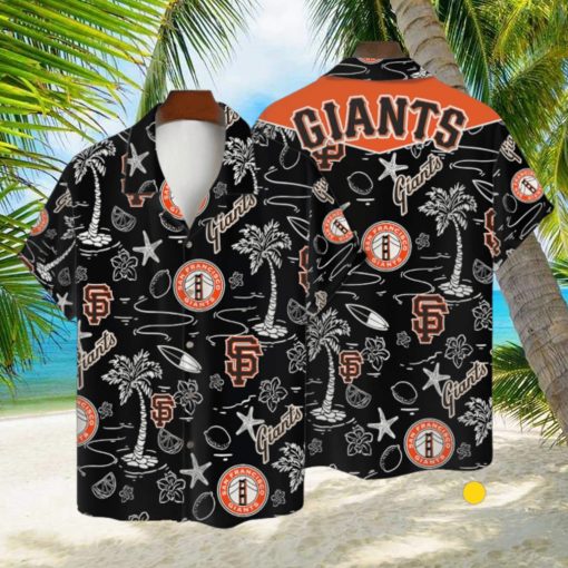 San Francisco Giants MLB Logo Tropical Design Hawaiian Shirt & Short