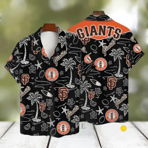 San Francisco Giants MLB Logo Tropical Design Hawaiian Shirt & Short