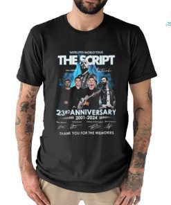 Satellites World Tour The Script 23rd Anniversary 2001 2024 Thank You For The Memories T Shirt