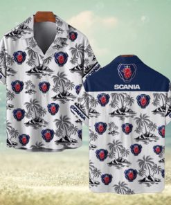 Scania Combo Hawaiian Shirt And Shorts Coconut Pattern Beach Shirts