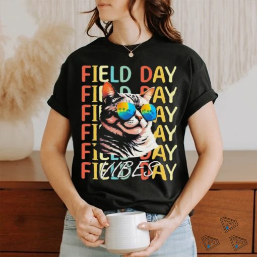 School Field Day Vibes Summer 2024 Cat Teachers Shirt