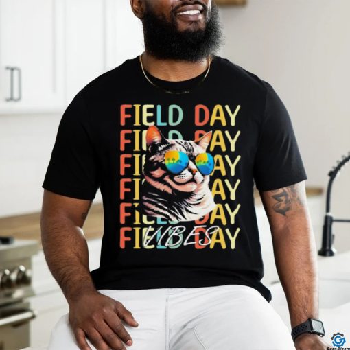 School Field Day Vibes Summer 2024 Cat Teachers Shirt