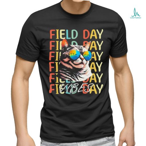 School Field Day Vibes Summer 2024 Cat Teachers Shirt