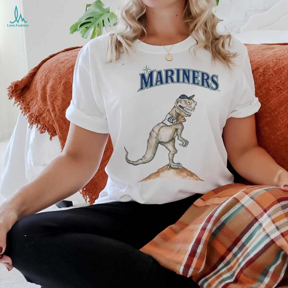 Seattle Mariners Tiny Turnip Toddler TT Rex RagSleeve T Shirt Seattle Mariners Tiny Turnip Toddler TT Rex RagSleeve T Shirt