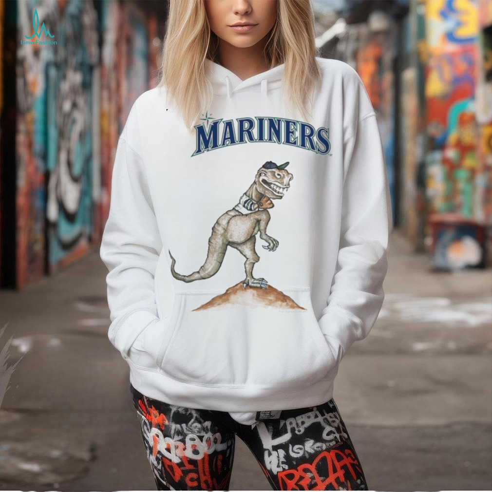 Seattle Mariners Tiny Turnip Toddler TT Rex RagSleeve T Shirt Seattle Mariners Tiny Turnip Toddler TT Rex RagSleeve T Shirt