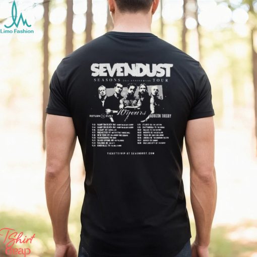 Sevendust annouced their season 21st anniversary tour kick off on september 13 2024 shirt