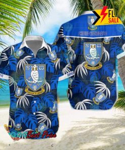 Sheffield Wednesday FC Big Logo Tropical Leaves Hawaiian Shirt And Shorts