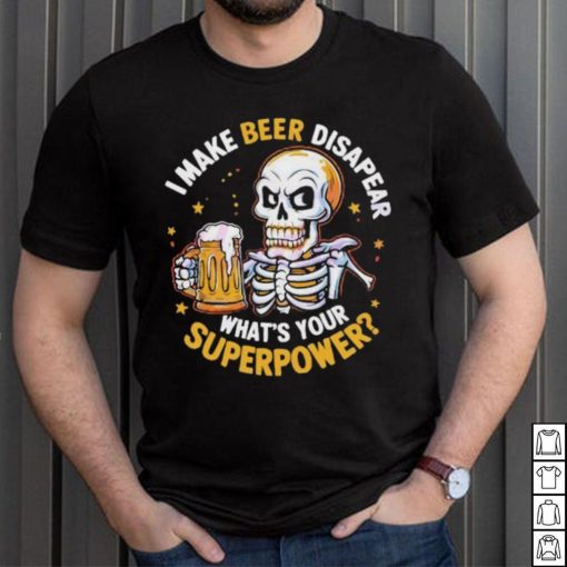 Skeleton I make beer Dad shirt