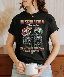 Skeletons Cleveland Cavaliers Inspiration Theraphy Sometimes Punches Make Us Better Shirt