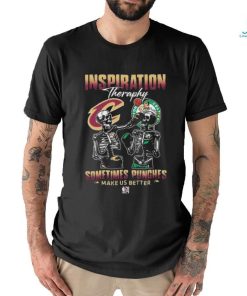 Skeletons Cleveland Cavaliers Inspiration Theraphy Sometimes Punches Make Us Better Shirt