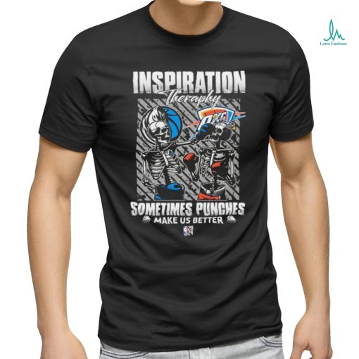 Skeletons Dallas Mavericks Inspiration Theraphy Sometimes Punches Make Us Better Shirt