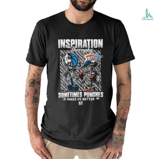 Skeletons Dallas Mavericks Inspiration Theraphy Sometimes Punches Make Us Better Shirt