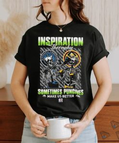 Skeletons Minnesota Timberwolves Inspiration Theraphy Sometimes Punches Make Us Better Shirt