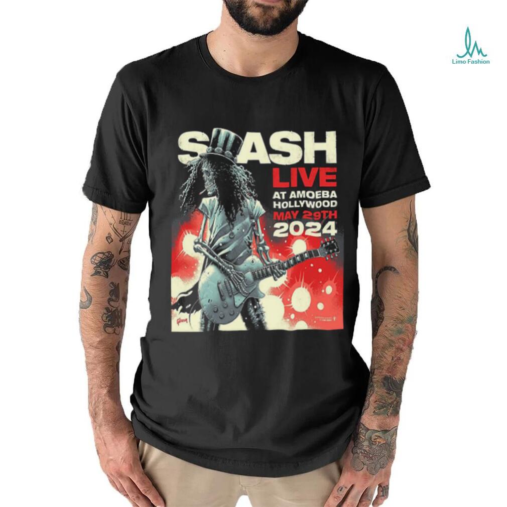 Slash Live At Amoeba Hollywood May 29th 2024 Designed By Luke Preece Limited Edtion T Shirt Slash Live At Amoeba Hollywood May 29th 2024 Designed By Luke Preece Limited Edtion T Shirt