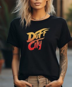 Smug Wearing Duff City shirt