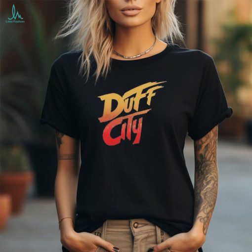 Smug Wearing Duff City shirt
