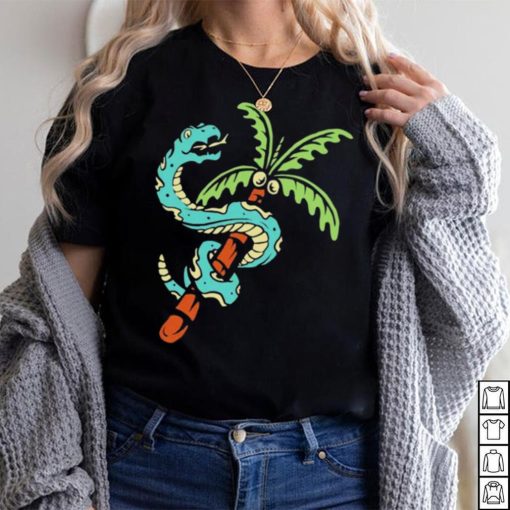 Snake and coconut tree shirt
