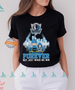 Snoopy And Charlie Brown Dallas Mavericks Skyline Forever Not Just When We Win Shirt