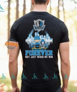 Snoopy And Charlie Brown Dallas Mavericks Skyline Forever Not Just When We Win Shirt