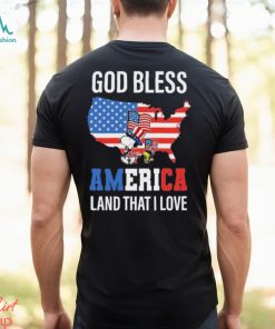 Snoopy And Woodstock God Bless The America Land That I Love Patriot Proud shirt