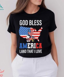 Snoopy And Woodstock God Bless The America Land That I Love Patriot Proud shirt