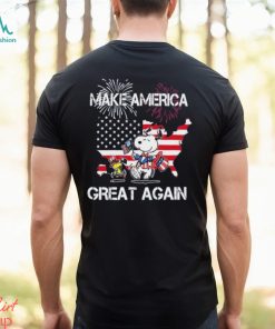 Snoopy And Woodstock Make America Great Again Patriot Proud shirt