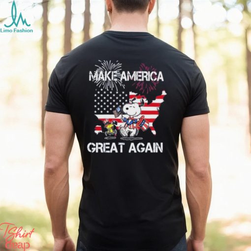 Snoopy And Woodstock Make America Great Again Patriot Proud shirt