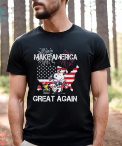 Snoopy And Woodstock Make America Great Again Patriot Proud shirt