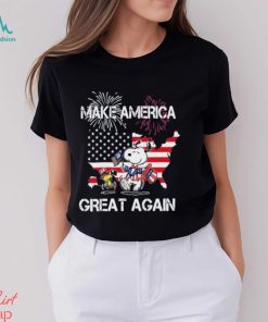 Snoopy And Woodstock Make America Great Again Patriot Proud shirt