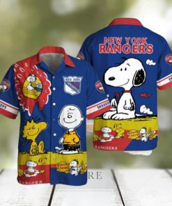Snoopy Charlie Brown Woodstock New York Rangers Hawaiian Shirts