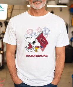 Snoopy Football Happy 4th Of July Arkansas Razorbacks Shirt