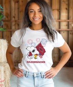 Snoopy Football Happy 4th Of July Arkansas Razorbacks Shirt