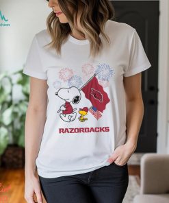 Snoopy Football Happy 4th Of July Arkansas Razorbacks Shirt