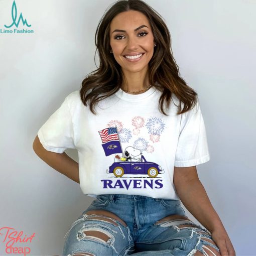 Snoopy Football Happy 4th Of July Baltimore Ravens Shirt