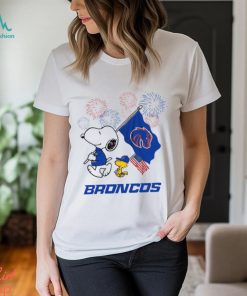 Snoopy Football Happy 4th Of July Boise State Broncos Shirt