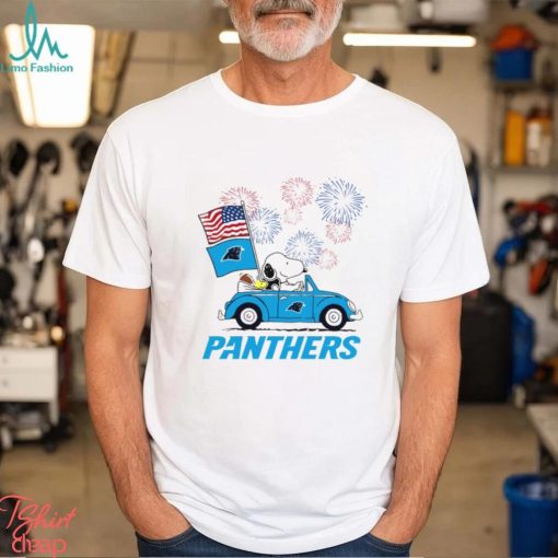 Snoopy Football Happy 4th Of July Carolina Panthers Shirt