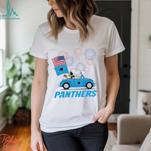 Snoopy Football Happy 4th Of July Carolina Panthers Shirt