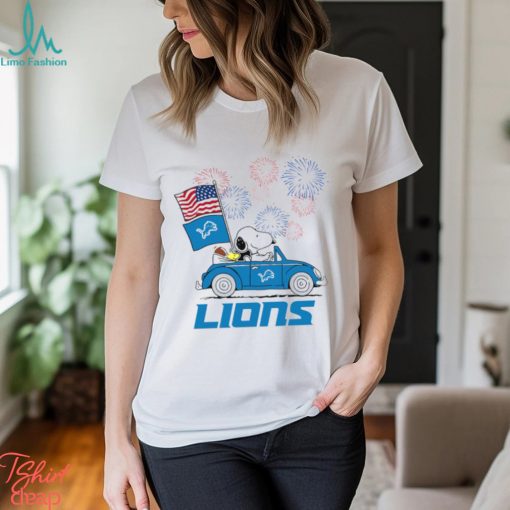 Snoopy Football Happy 4th Of July Detroit Lions Shirt